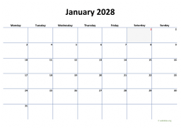 Calendar Monthly 2028 for UK 04