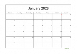 Calendar Monthly 2028 for UK 05