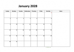 Calendar Monthly 2028 for UK 08