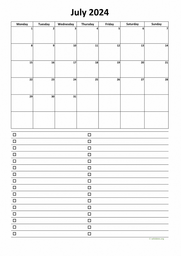 Calendar July 2024 - United Kingdom | Wikidates.org