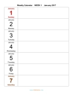 weekly calendar 2017 template 4