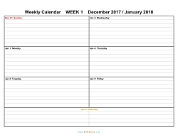 weekly calendar 2018 template 2